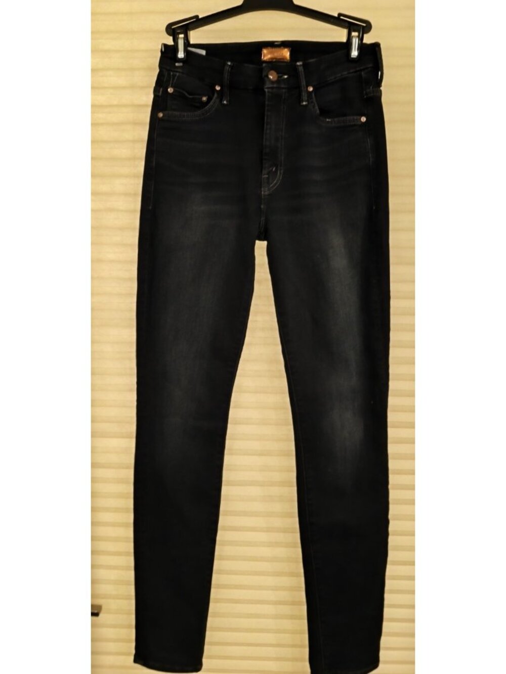 MOTHER Looker High Waisted Skinny Jeans Women Sz 24 Coffee Tea Or Me Dark Wash S